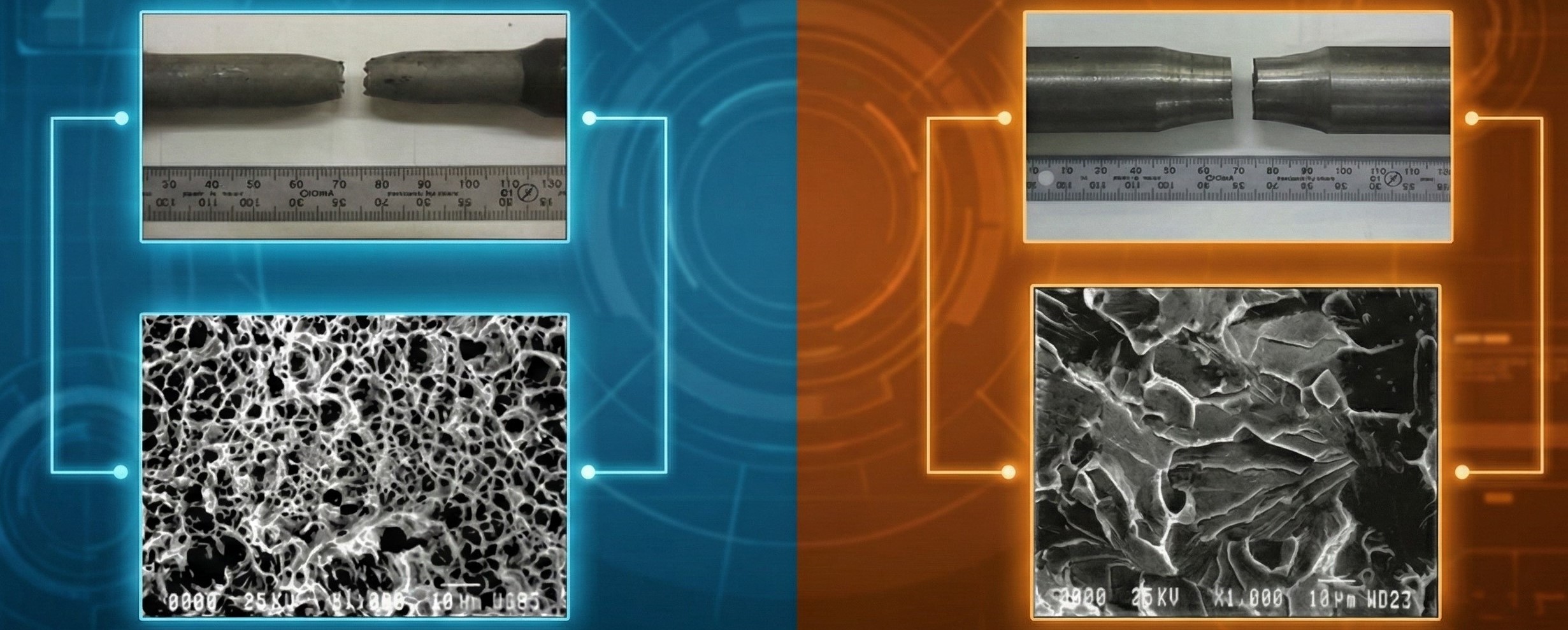 Phân biệt "Gãy dẻo và Gãy giòn" trong kỹ thuật vật liệu học