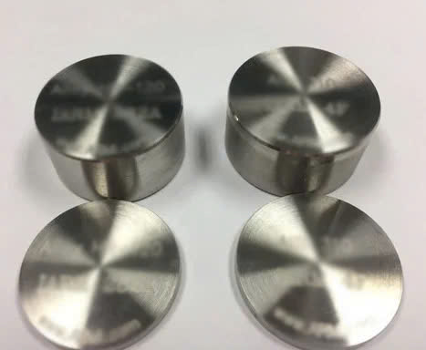 Mẫu chuẩn đối chứng (CRM), Thép không gỉ Duplex, 13X 32900 (Type 329), Dạng trụ D40mm x 15mm, Hãng Acciaierie Valbruna (Italy)