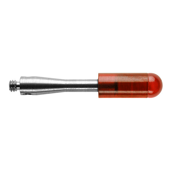 Kim đo máy đo tọa độ dạng trụ bằng ruby thân thép không gỉ, dùng cho đo tấm mỏng, chi tiết dập và rãnh sâu, chiều dài tổng thể 21.2mm x đường kính bi 2.0mm x chiều dài làm việc hữu dụng 7.2mm x ren kết nối M2, mã hàng: Renishaw A-5000-7812