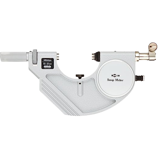 Panme đo ngoài khung thép, dùng đo độ dày chi tiết cơ khí, dải đo 25-50mm, không kèm đồng hồ so, hiệu: Mitutoyo PSM-50S