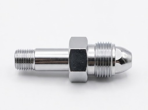 Đầu nối bằng đồng mạ Chrome, dùng để kết nối van khí tiêu chuẩn BS3 với thiết bị ren 1/4 inch MNPT, kiểu ren ngoài thuận, mã hàng: BS3-1/4-MNPT